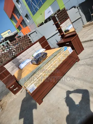 Quality Wooden 6by6 Set of Bed Made With HDF Plywood