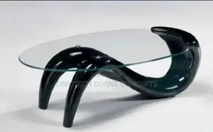 Rugged Modern Glass Center Table