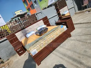 Executive 6by6 Wooden Bed Stand With Dresser and Cupboards