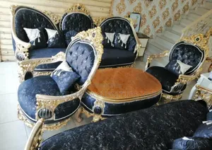 Classic Egyptian Royal Sofa Set With Center Table.