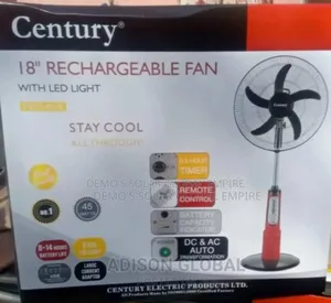 Solar Rechargeable Standing Fan 18 Inches