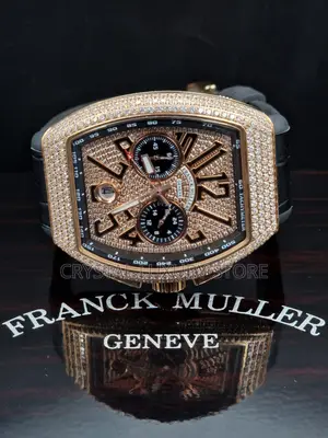 Franck Muller Quality Men Genuine Leather Wristwatch
