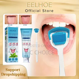 Eelhoe Tongue Cleaning Gel With Brush Oral Care Removal Odor