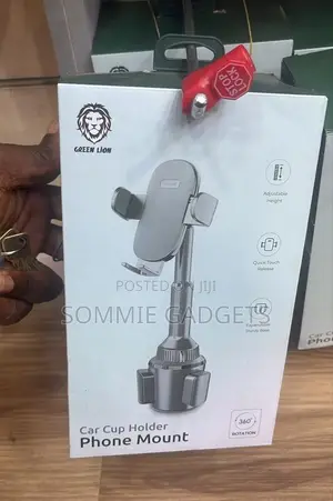Green Lion Car Cup Holder Phone Mount