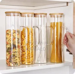 Glass Food Jar With Bamboo Lid