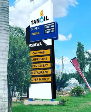 Pylon Signage Branding for Filling Station