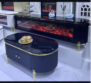 Modern Tv Console With Fireplace and Centre Table
