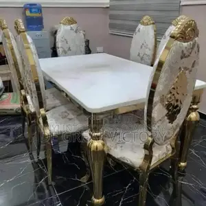 Classic New Modern Dining Table With 6 Chairs