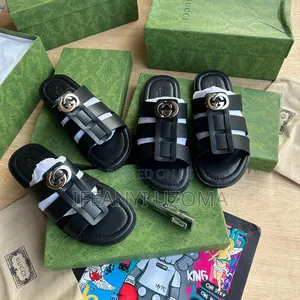Gucci Luxury Black Slippers