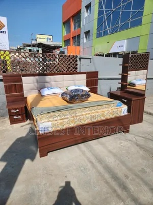 Complete Set of Pure Wooden HDF Plywood Bed.