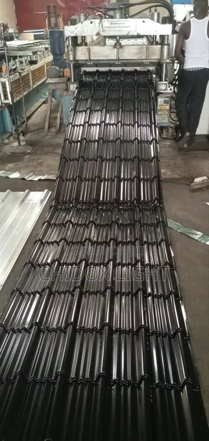 0.50 Step Tiles Design Aluminum Roofing Sheet Traffic Black