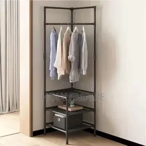 3 Layer Corner Coat Rack Floor Standing Clothes Hanger