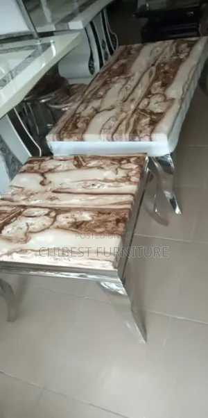 Center Table With Side Stools (Marble Set)