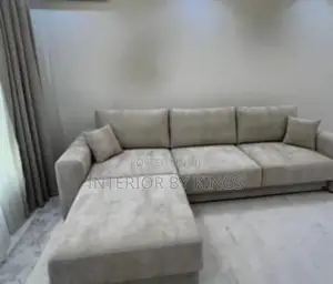 Luxury4seaterfabric Sofa+Side Ottoman Can Be Made in Colors