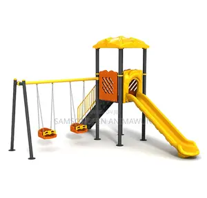 Giant Play Set With Single Slide and Swing