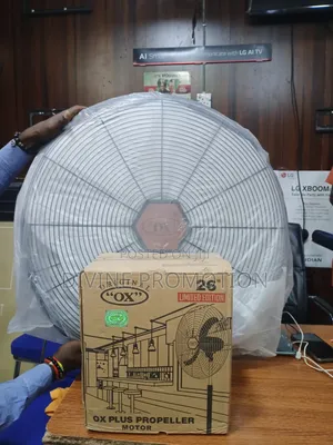 Original 26" Ox Industrial Standing Fan, Black Color