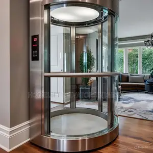 Flat Building Elevation Glass Fireproof Lift