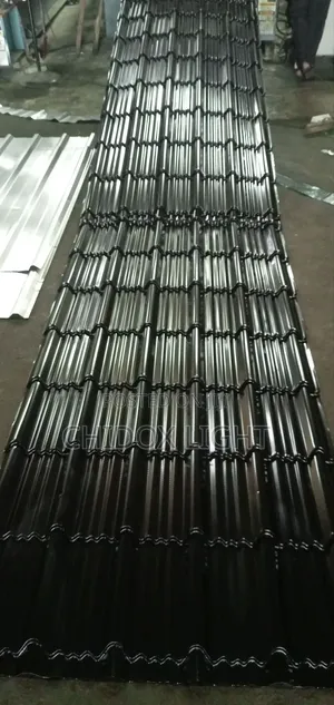 0.45 Step Tiles Design Aluminum Roofing Sheet Black Color