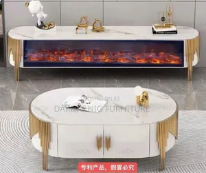 Center Table With Fire Place Tv Stand