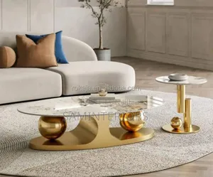 New Classic and Luxury Living Room Center Table With a Stool