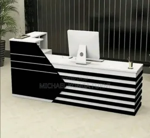 Beautiful Reception Desk With Wall Panel