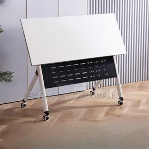 Foldable Top/Convertible Table With Lockable Wheels