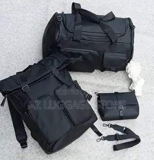 Set of Duffy Bag and Backpack and Cross Bag