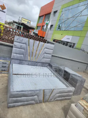 Light Grey 6by6 Upholstery Bed Frame.