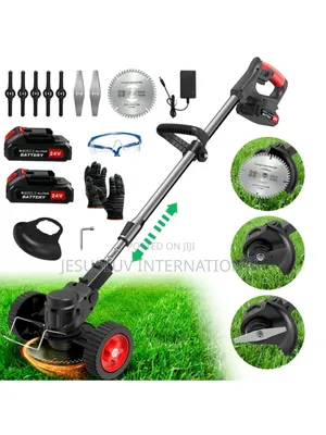 Grass Trimmer Edger,Weed Cutter Lawn With 2 Batteries 48v