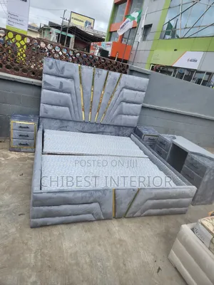 High 6by6 Bed Made With Quality Velvet Material