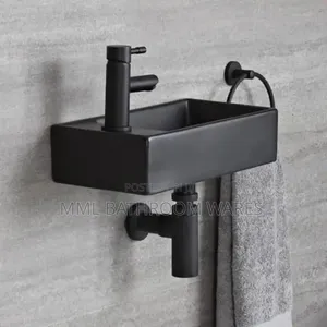 Matt Black Hanging Wash Hand Basin
