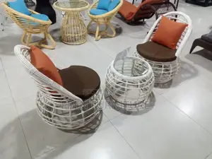 Rattan Chair Set With Canter Table