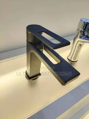 Made of Brass Open Handle Black Basin Mixer Tap