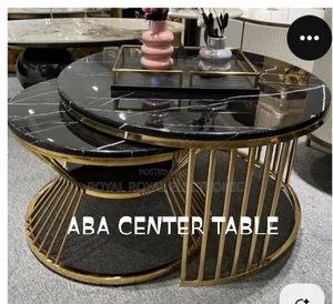 Brand New Luxurious Golden Center Table Set