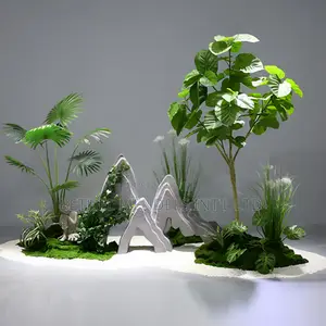 Elegant Indoor Landscaping Design With Decorative Stones