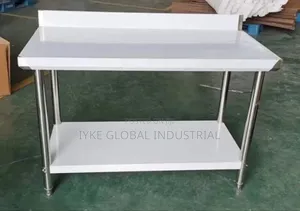Work Table With Back 5ft