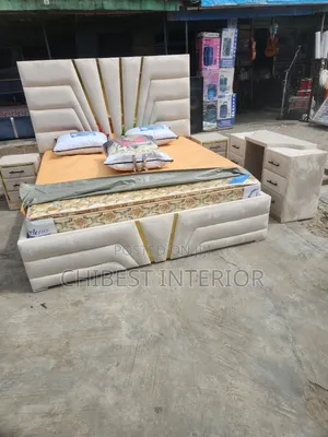 6by6 Bed With Side Drawers and Dressing Mirror