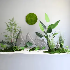 Hotel Landscaping Design With Decorative Green Moss