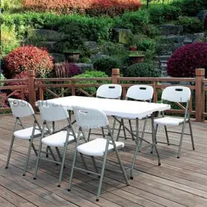 6 Feet Foldable Table and 6 Chairs