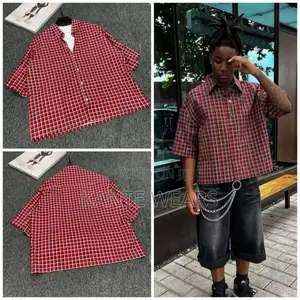 Silk Checkers Crop Shirt
