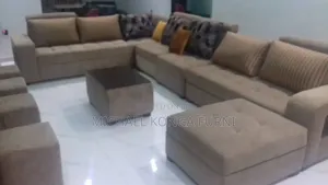 Beautiful U Shape Sofa With Puffs