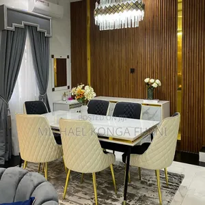 Classic 6 Seaters Marble Dinning