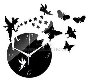 Butterfly and Star Acrylic Wall Clock