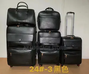 Set of 5 Leather Luggage Bags
