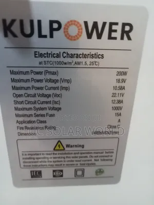 200w Kulpower Solar Panel
