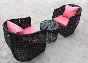 Outdoor Table and 2 Chairs (Rattan)