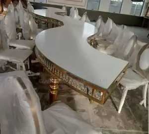 S Shaped 24 Seaters Luzury Event Centre Dining Table