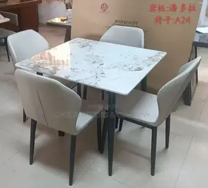 Simple Design Marble Dining With 4 Chairs