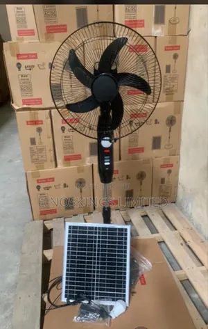16 Inch the Checkable Standing Fan With the Solar Panel