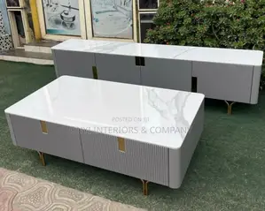 Newest Design Tv Console and Matching Centre Table